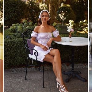 Alamour the label off shoulder dress